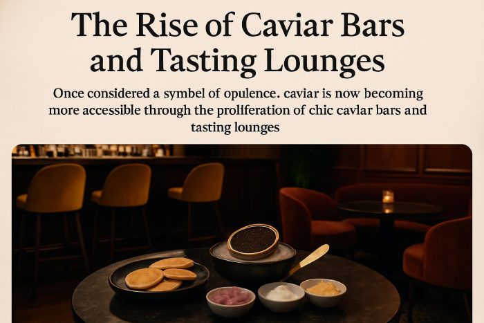 The Rise of Caviar Bars and Tasting Lounges
